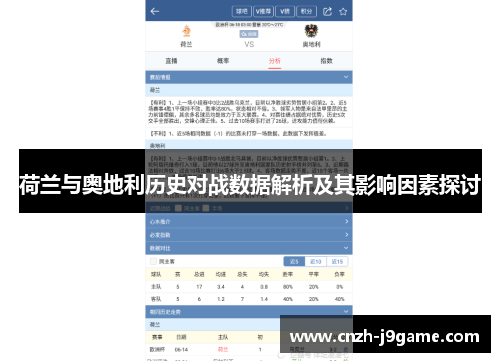 荷兰与奥地利历史对战数据解析及其影响因素探讨 荷兰与奥地利历史对战数据解析及其影响因素探讨